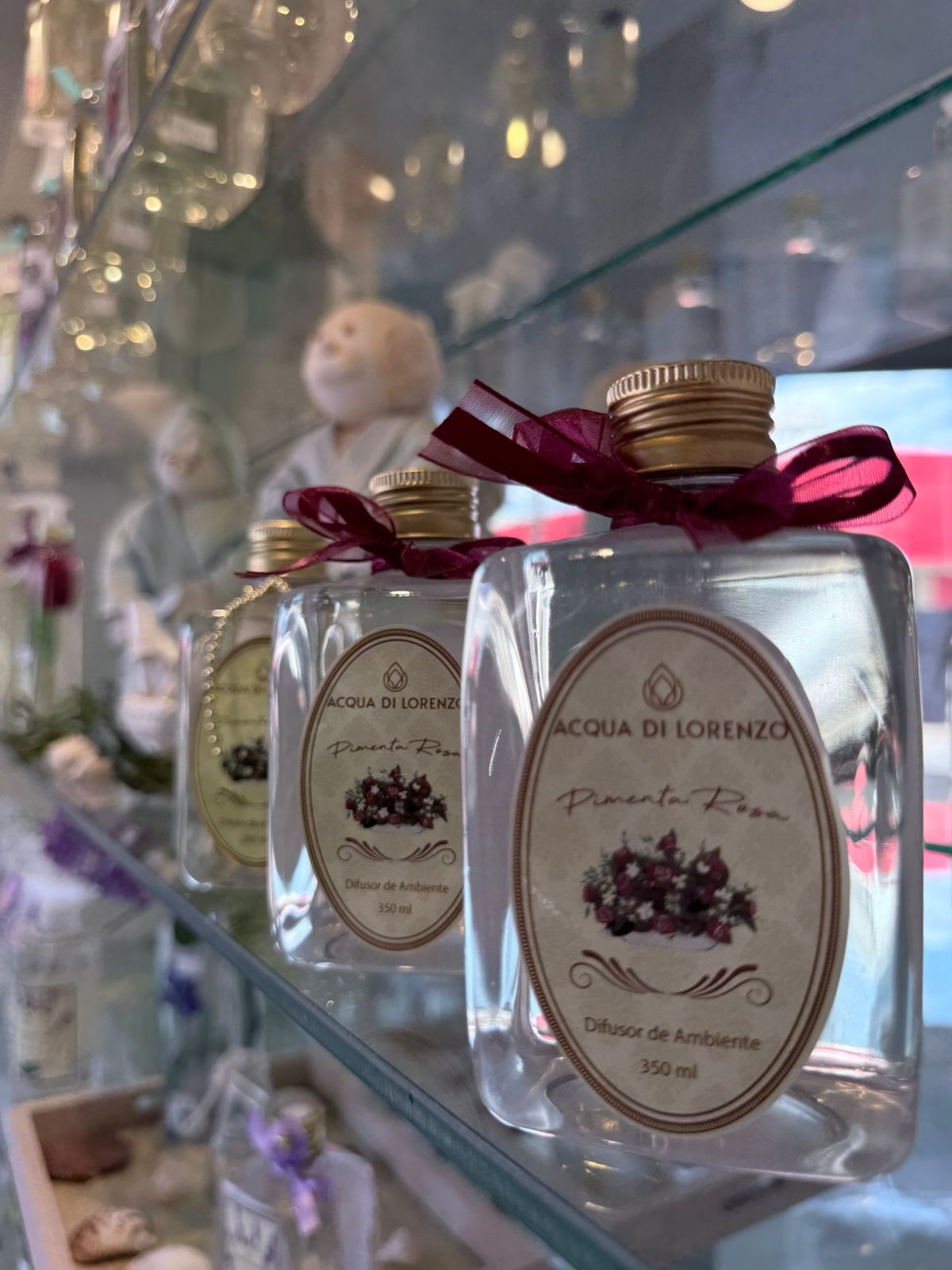 Difusores de ambiente em vitrine