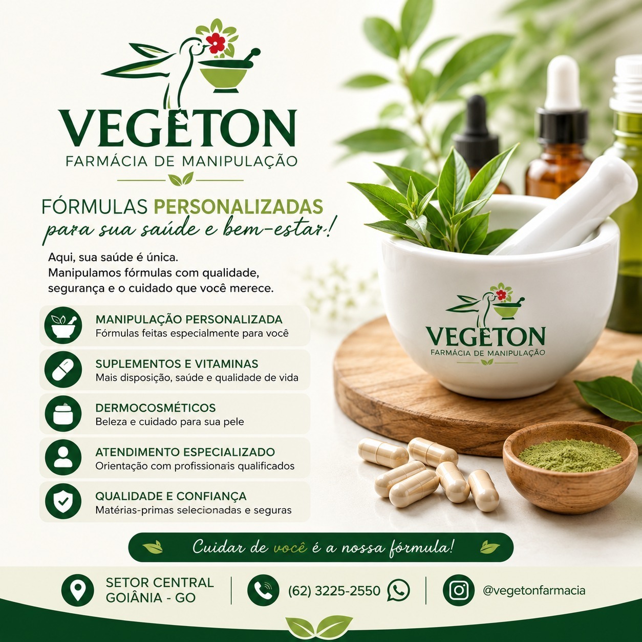 Fórmulas personalizadas Vegeton