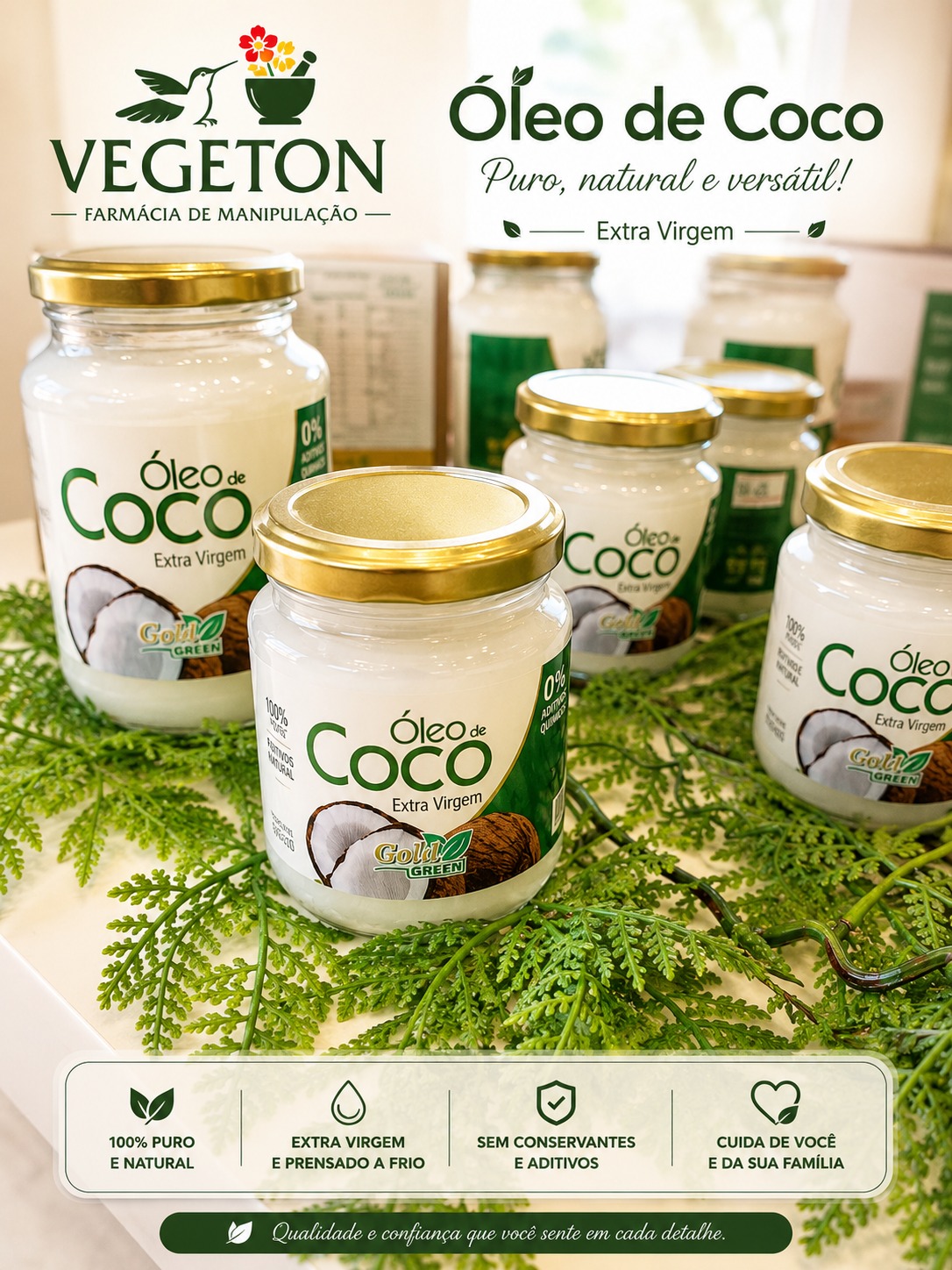 Óleo de coco extra virgem em Goiânia