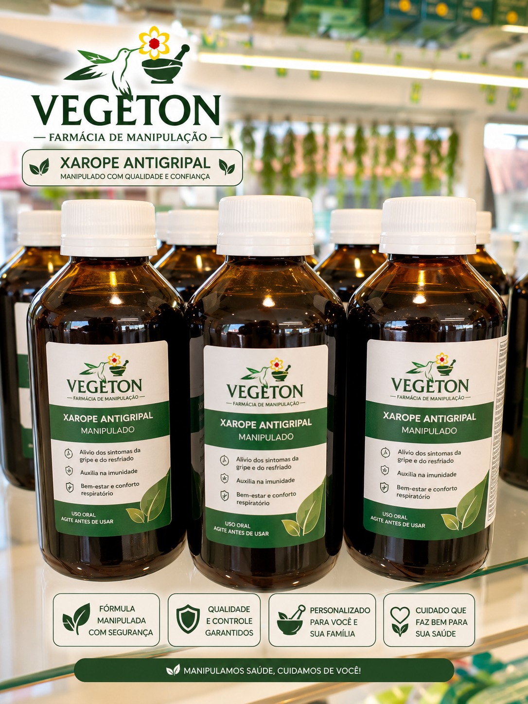 Xarope antigripal manipulado Vegeton